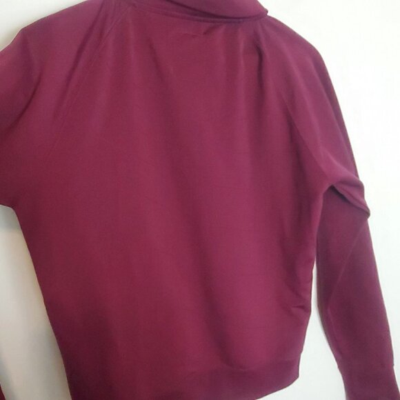 BURTON Large Full zip Track jacket‎ Burgundy Gold Logo Ski Snowboard Activewear - Picture 3 of 10